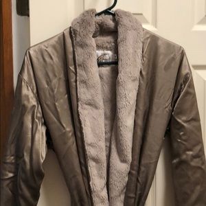 Satin Fleece Lined Robe mid calf